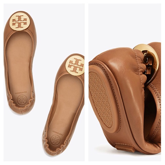 tory burch minnie travel ballet with logo